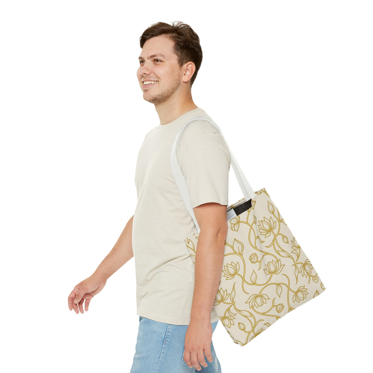 Ceylon Lotus Tote Bag Sri Lankan Temple Flower Canvas Shopper