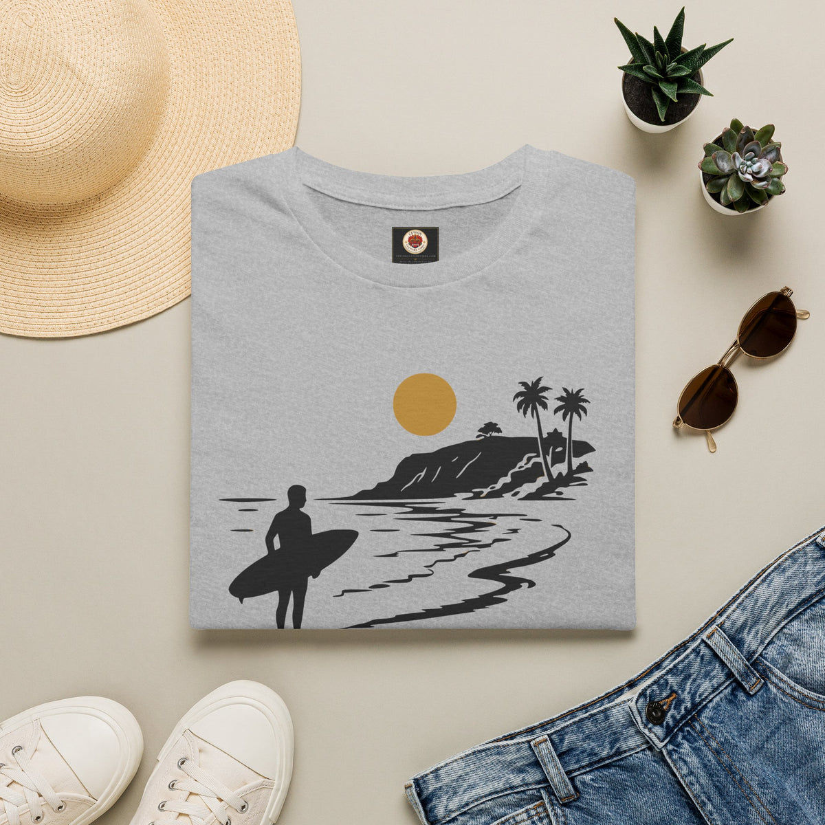 Sri Lanka Surf  Unisex T-Shirt  Surf Explore Repeat Beach Tee