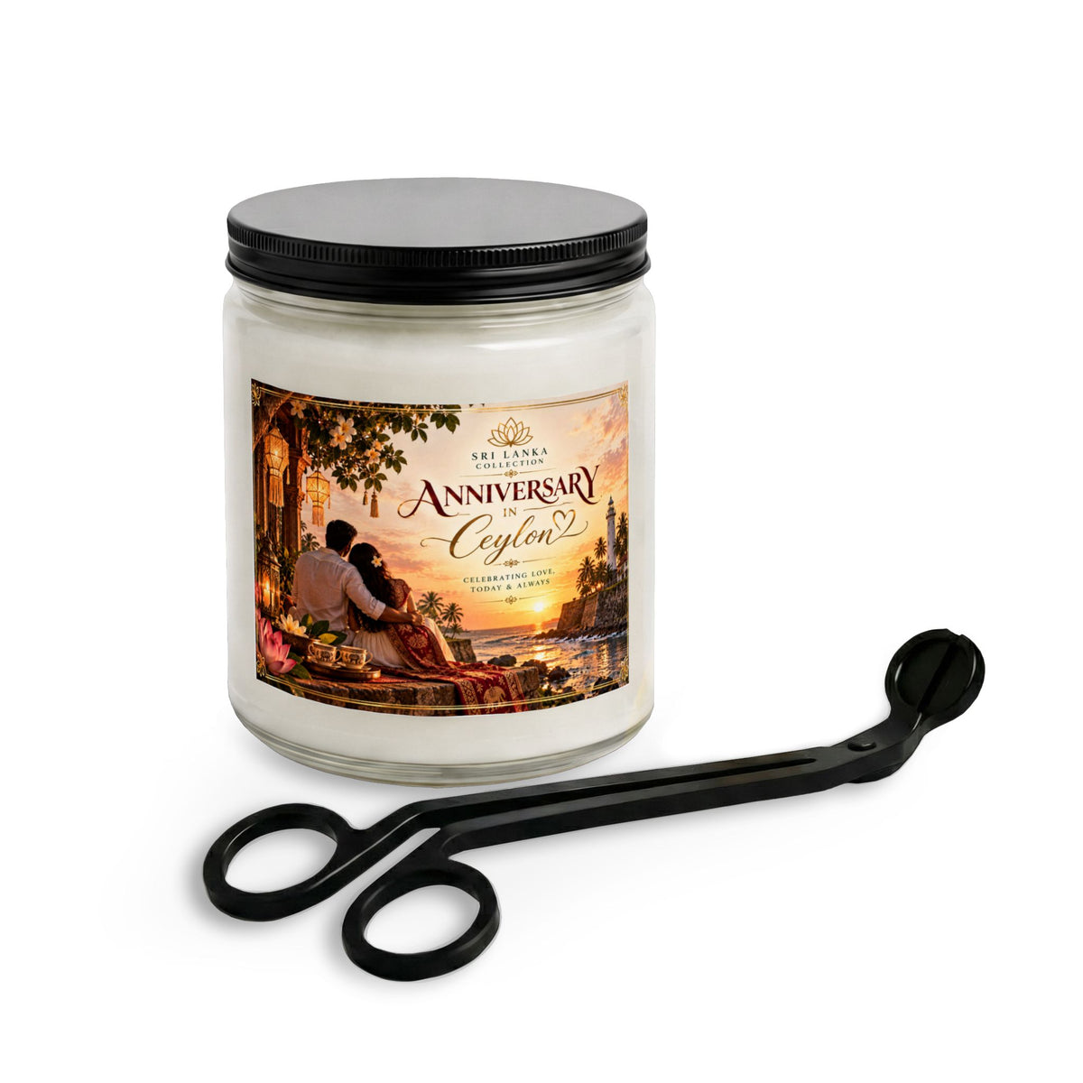 Anniversary Ceylon Candle Set with Wick Trimmer