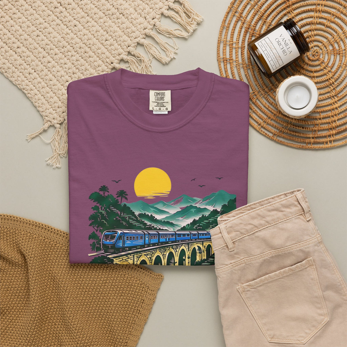 Sri Lanka Nine Arch Bridge Unisex T-Shirt Vintage Railway Tee