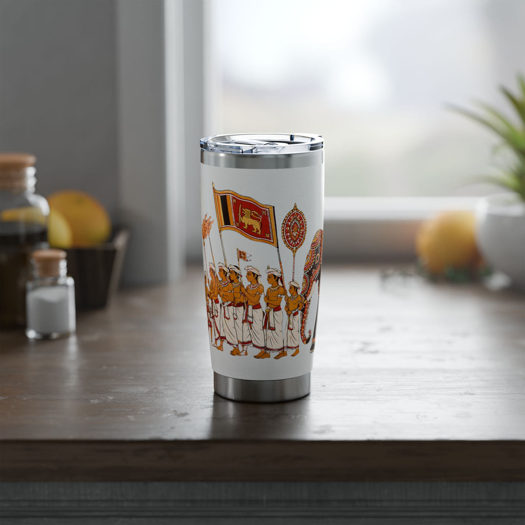 Sri Lanka Kandy Perahera Procession Tumbler 20oz | White