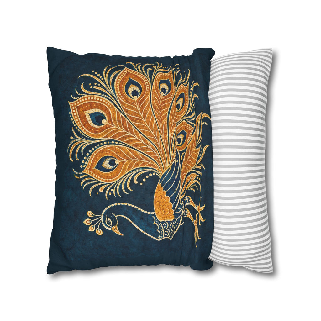 Peacock Batik Cushion Cover Sri Lankan Gift Pillowcase