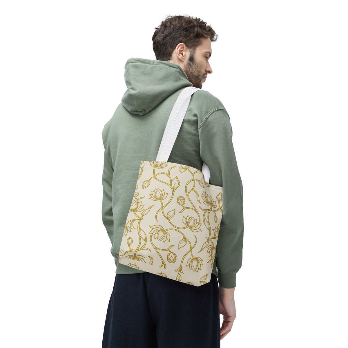 Ceylon Lotus Tote Bag Sri Lankan Temple Flower Canvas Shopper