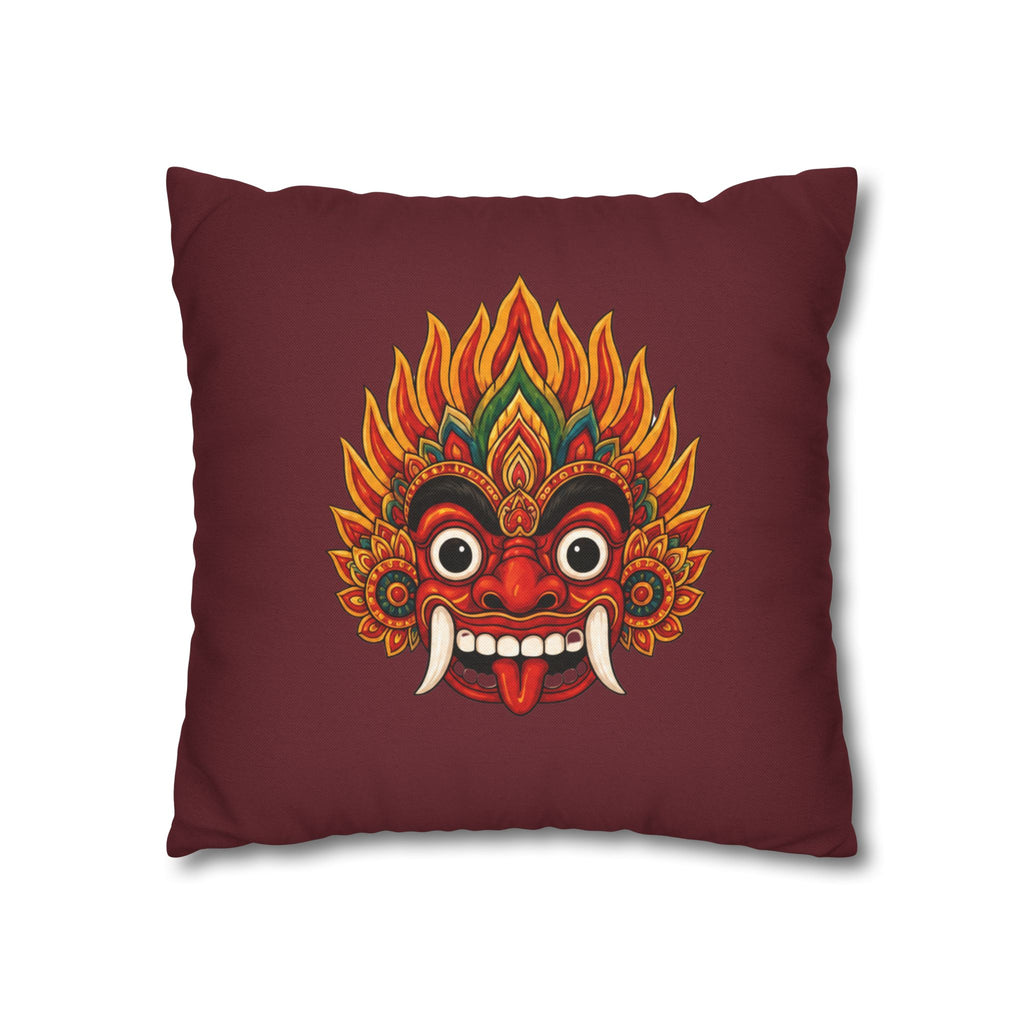 Raksha Guardian Cushion Cover  Sri Lankan Devil Dance Mask