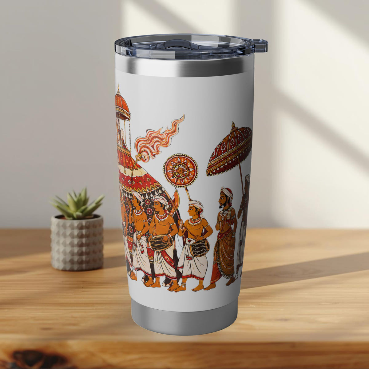 Sri Lanka Kandy Perahera Procession Tumbler 20oz | White
