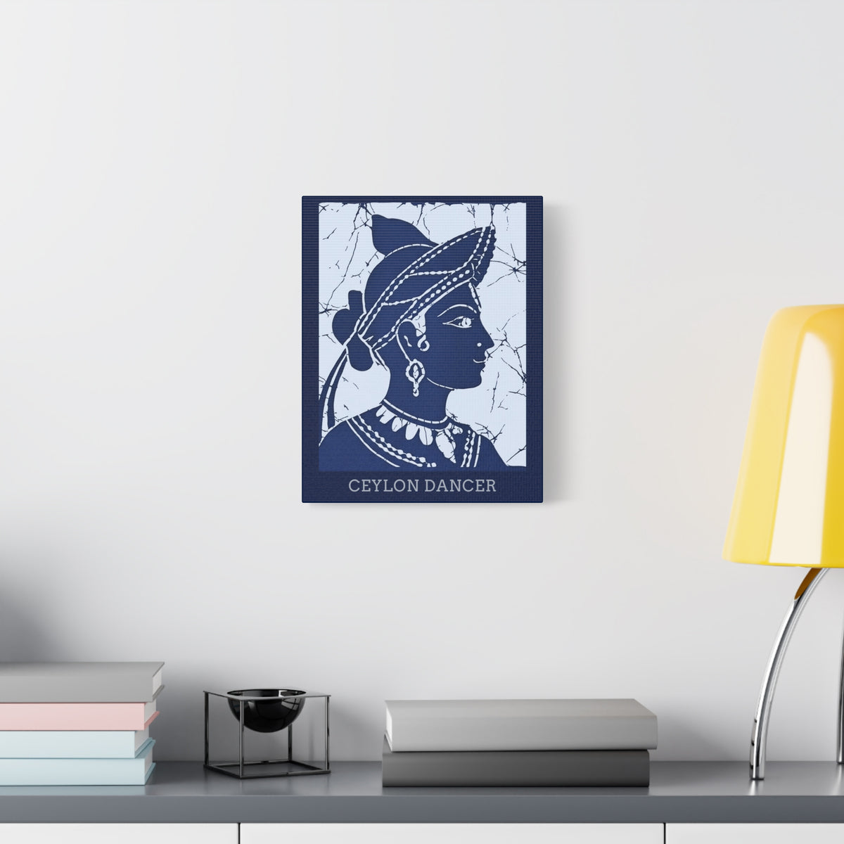 Ceylon Dancer Matte Canvas Wall Art Sri Lankan Batik Heritage Print