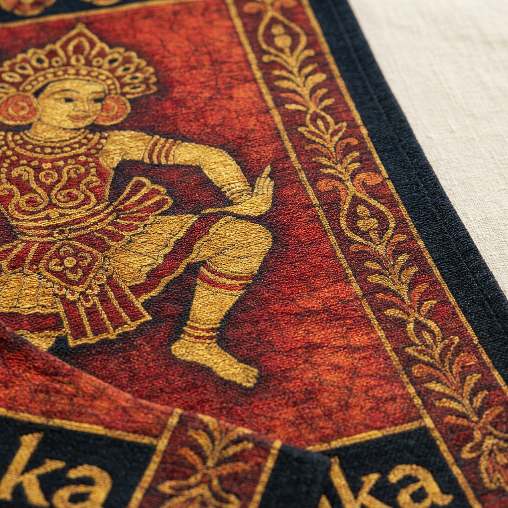 Sri Lankan Dancer Woven Wall Tapestry | Heritage Art