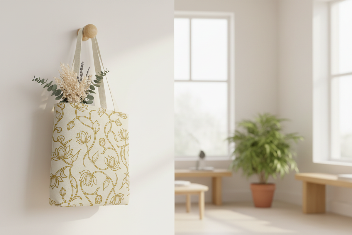 Ceylon Lotus Tote — Lifestyle 1