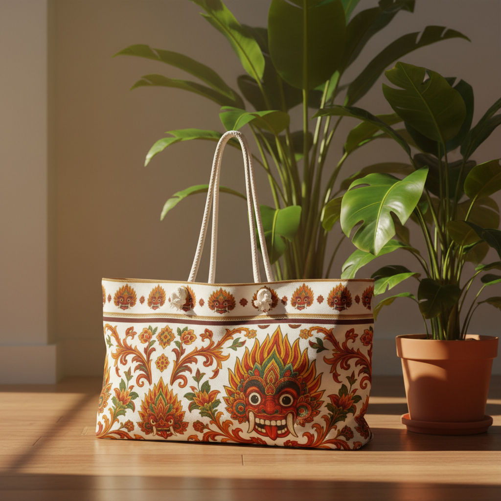 Sri Lanka Raksha Mask Weekender Bag Kolam Devil Dance lifestyle — Raksha Collection — Ceylon Culture Vibes