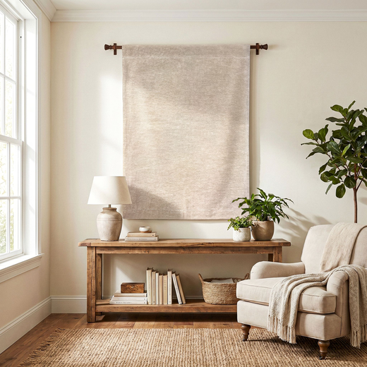 Ayubowan Raksha Mask Woven Wall Tapestry | Sri Lankan Gift