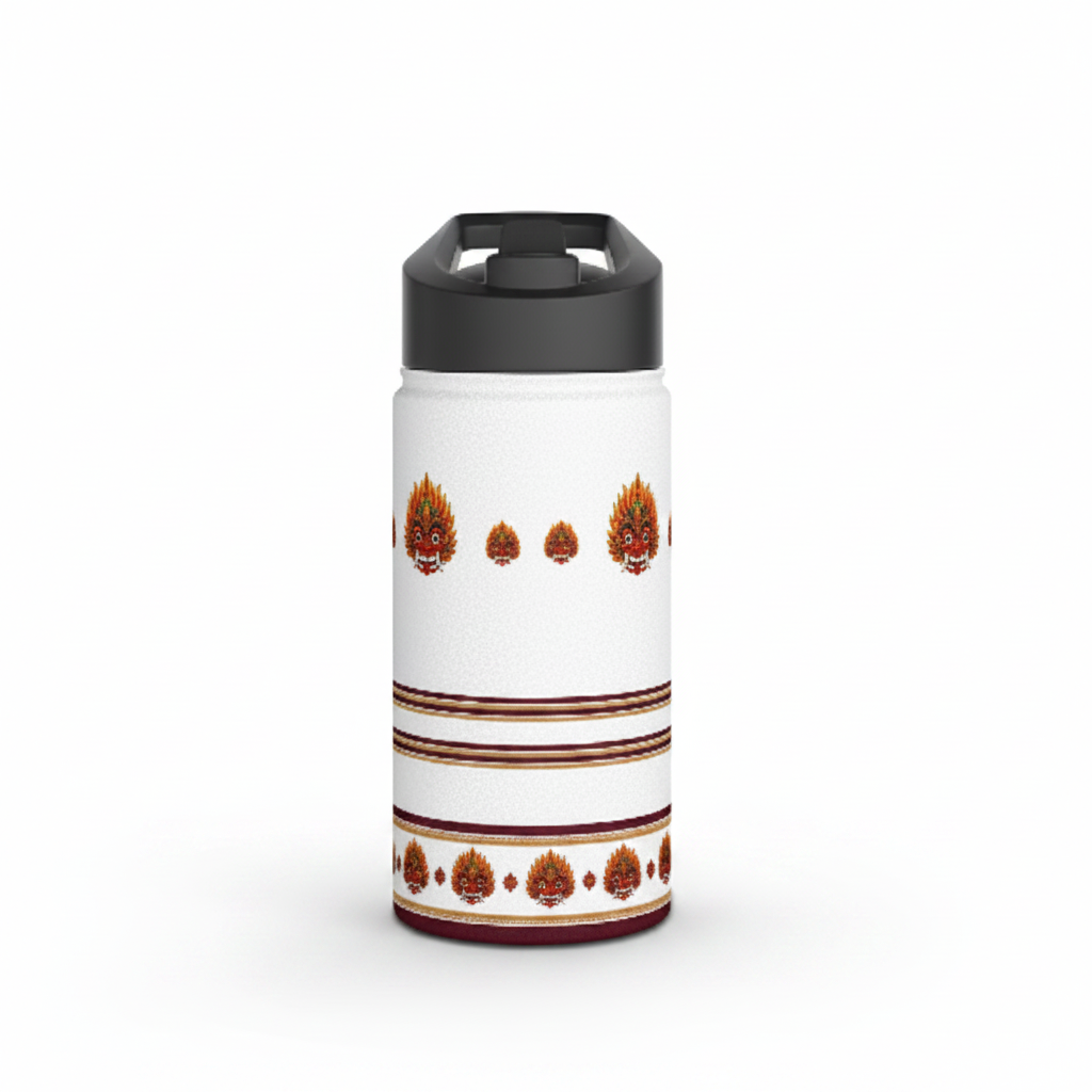 Close-up product thumbnail of Raksha Mask border water bottle — Raksha Collection — Ceylon Culture Vibes