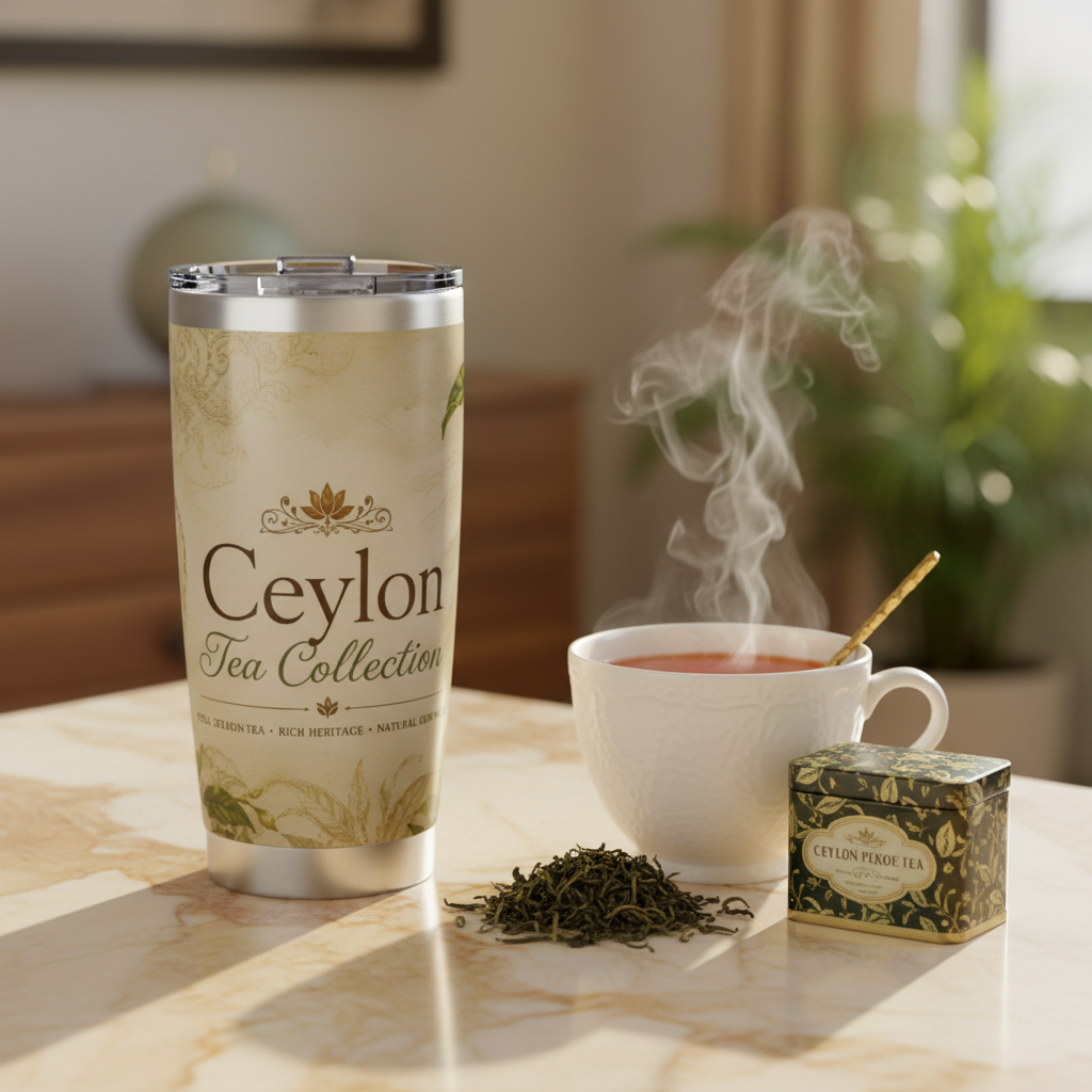 Ceylon Tea Collection Tumbler tea table lifestyle — Ceylon Tea Collection — Ceylon Culture Vibes