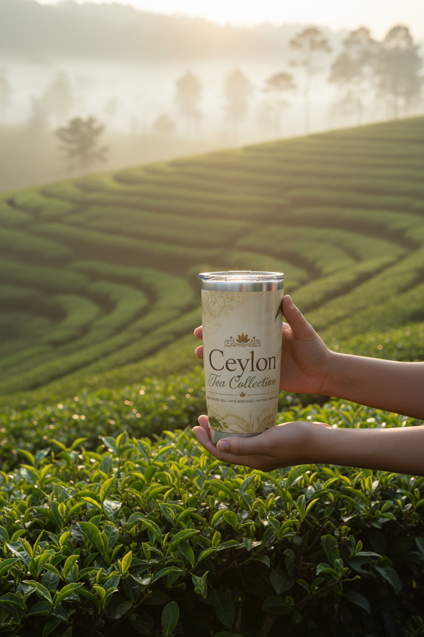 Ceylon Tea Collection Tumbler misty tea estate lifestyle — Ceylon Tea Collection — Ceylon Culture Vibes