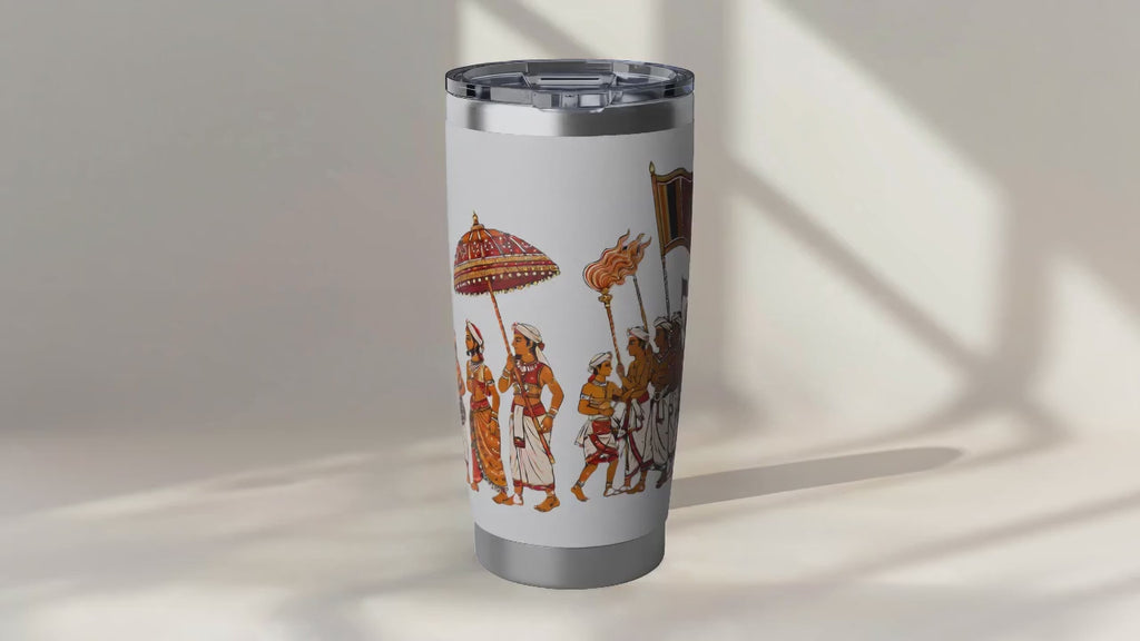 Sri Lanka Kandy Perahera Procession Tumbler 20oz | White
