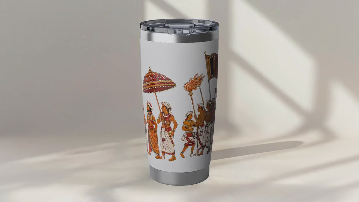 Sri Lanka Kandy Perahera Procession Tumbler 20oz | White