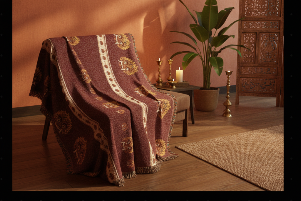 Raksha Blanket - Terracotta Background